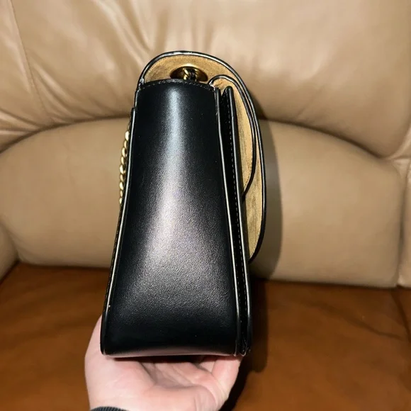 🔥🔥🔥Coach Black Leather Madison Shoulder Bag Crossbody Bag - Picture 9 of 14